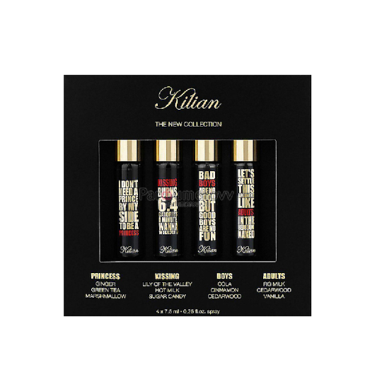 Kilian THE NEW COLLECTION Bad Boys Are No Good But Good Boys Are No Fun, Let's Settle This Argument Like Adults, In The Bedroom Naked, Kissing Burns 6.4 Calories A Minute. Wanna Workout, I Do